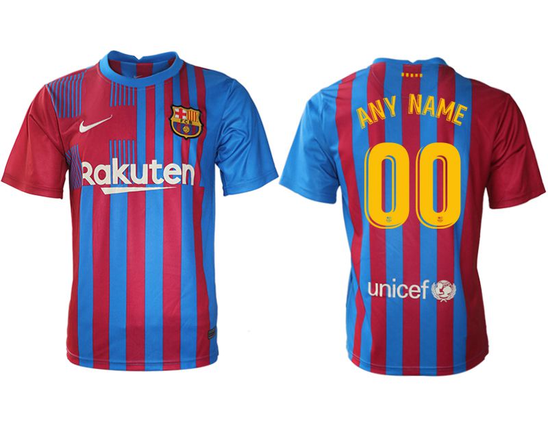 Men 2021-2022 Club Barcelona home aaa version red customized Nike Soccer Jersey